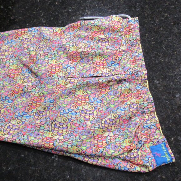 Michael's Men's Mesh Liner Swim Trunks Abstract Fish multicolored sz: 2xl - Picture 10 of 16